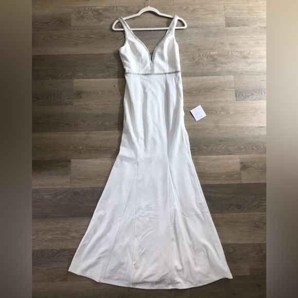 Lulus Mermaid White Rhinestone Maxi Dress - Picture 5 of 16